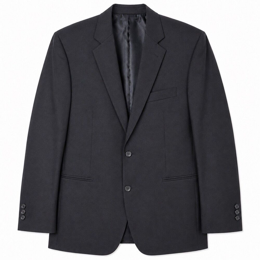 Petrocelli Men’s 2 Button Wool Blend Sports Coat Blazer RN 39566 Black Size 50R